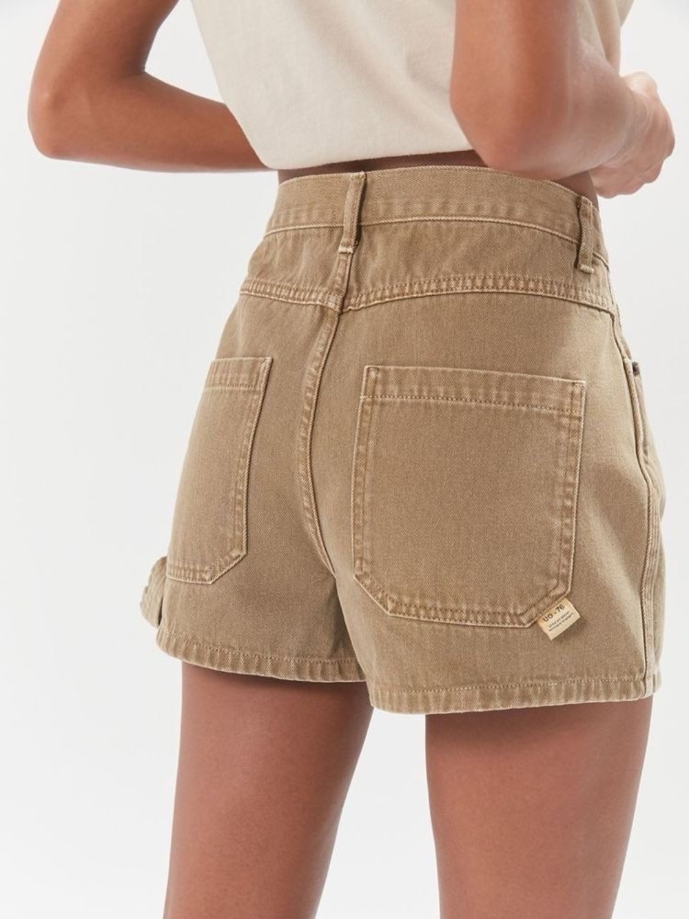 Urban Outfitter UO BDG High Rise Carpenter Short Size 24 / 0 Khaki Green Cotton
